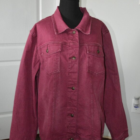 DG2 by Diane Gilman Women's Denim Jacket Reversible size 2X - Picture 2 of 11